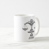 Elegant Zodiac sign Coffee Tasse (VorderseiteRechts)
