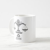 Elegant Zodiac sign Coffee Tasse (Vorderseite Links)