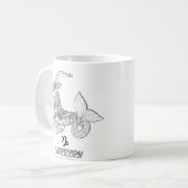 Elegant Zodiac sign Coffee Tasse (Vorderseite Links)