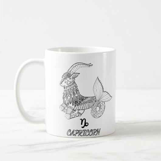 Elegant Zodiac sign Coffee Tasse (Links)