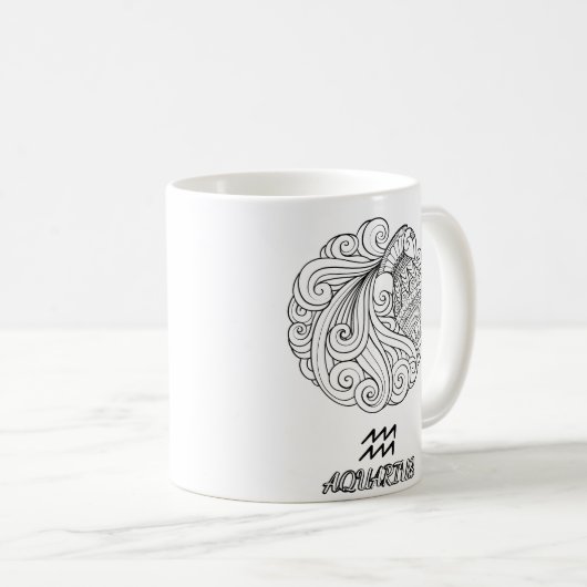 Elegant Zodiac sign Coffee Tasse (VorderseiteRechts)