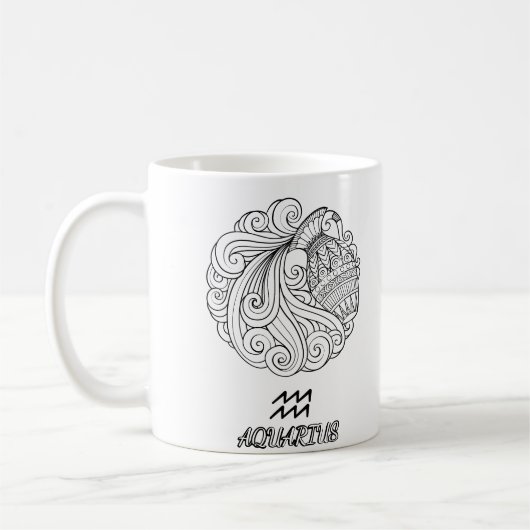 Elegant Zodiac sign Coffee Tasse (Links)