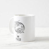 Elegant Zodiac sign Coffee Tasse (Vorderseite Links)