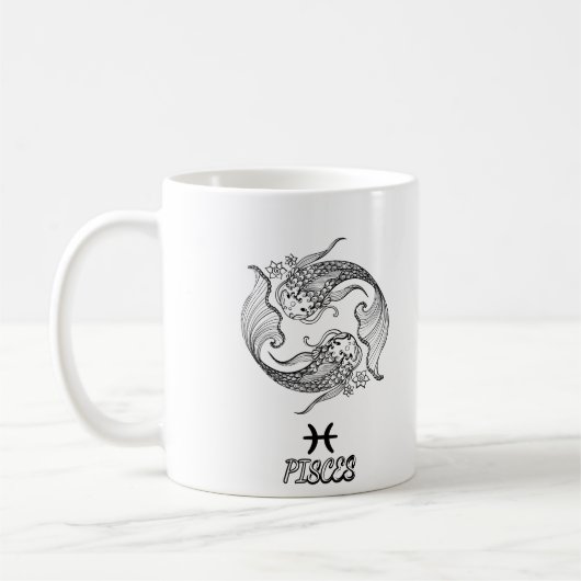 Elegant Zodiac sign Coffee Tasse (Links)