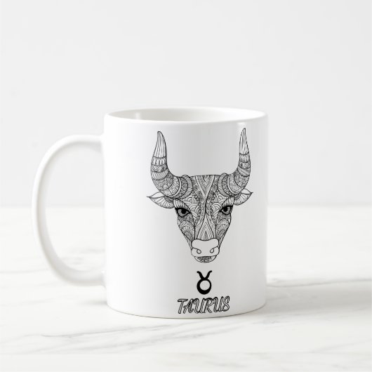 Elegant Zodiac sign Coffee Tasse (Links)