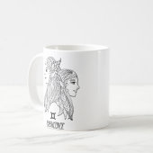 Elegant Zodiac-Zeichen Kaffeetasse (Vorderseite Links)