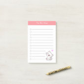 Elegant zu machen List & White Kitty Cat Post-it Klebezettel (Auf Schreibtisch)