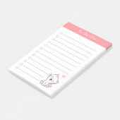 Elegant zu machen List & White Kitty Cat Post-it Klebezettel (angewinkelt)