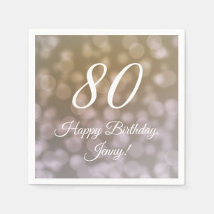 Elegant zum 80. Geburtstag Napkins für sie Serviette