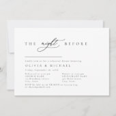 Elegant zum Abendessen vor der Probe Einladung (Vorderseite)