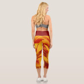 Elegant Zwei-Tone Rotes Gold Monsella Capri Leggings (Rückseite)