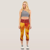 Elegant Zwei-Tone Rotes Gold Monsella Capri Leggings (Vorderseite)