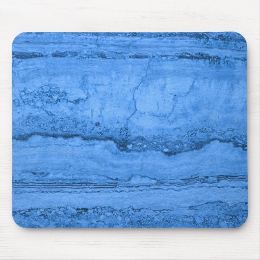 ElegantBlue Granite Muster blauer Marmor Mousepad (Vorne)