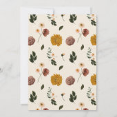 Elegante 100. Geburtstagsparty Terracotta Blume Einladung (Rückseite)