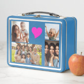 Elegante 10 Fotos, rosa Lila Herzen, blau Metall Brotdose (Beispiel)