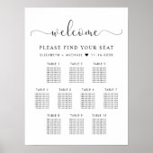 Elegante 10 Tabelle Hochzeitssatellite Poster (Vorne)