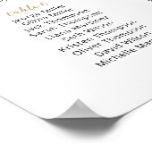 Elegante 10 Tische finden Ihre Sitzkarte Poster (Ecke)