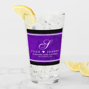 Elegante 12. Seidene Hochzeitsjubiläumsfeier Glas