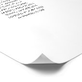 Elegante 12 Tische Begrüßungssitzkarte Poster (Ecke)