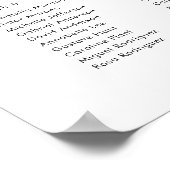 Elegante 12 Tische finden Ihre Sitzkarte Poster (Ecke)