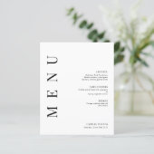 Elegante 12x18" Menü "Karten mit Hochzeitstisch" F (Stehend Vorderseite)