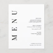 Elegante 12x18" Menü "Karten mit Hochzeitstisch" F (Vorderseite)