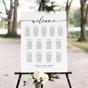 Elegante 13 Tische Begrüßungstabelle Poster