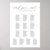 Elegante 13 Tische finden Ihre Sitzkarte Poster (Vorne)