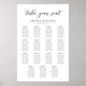 Elegante 15 Tische finden Ihre Sitzkarte Poster (Vorne)