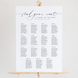 Elegante 15 Tische finden Ihre Sitzkarte Poster