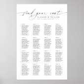 Elegante 16 Tische finden Ihre Sitzkarte Poster (Vorne)