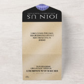 Elegante 17. Muscheln Hochzeitstag All In One Einladung (Außenbereich)