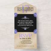 Elegante 17. Muscheln Hochzeitstag All In One Einladung (Innen Boden)