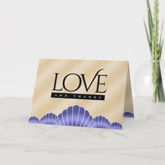 Elegante 17. Muscheln Hochzeitstag Dankeskarte (Vorderseite)