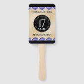 Elegante 17. Muscheln Hochzeitstag Fächer (Rückseite)