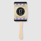 Elegante 17. Muscheln Hochzeitstag Fächer (Vorderseite)