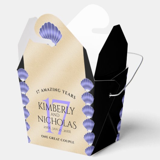 Elegante 17. Muscheln Hochzeitstag Geschenkschachtel (Geöffnet)