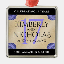 Elegante 17. Muscheln Hochzeitstag Ornament Aus Metall