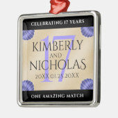 Elegante 17. Muscheln Hochzeitstag Ornament Aus Metall (Links)