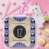 Elegante 17. Muscheln Hochzeitstag Pappteller (Party)