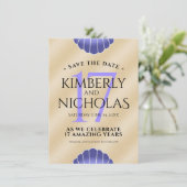 Elegante 17. Muscheln Hochzeitstag Save The Date (Stehend Vorderseite)