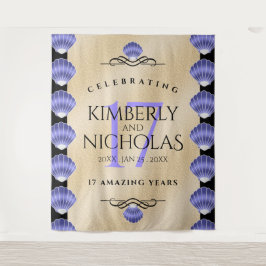 Elegante 17. Muscheln Hochzeitstag Wandteppich