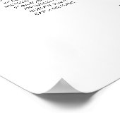 Elegante 17 Tische Favoriten Sitzkarte Poster (Ecke)