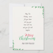 Elegante 1 arch Foto Familienweihnachtskarte Save The Date (Rückseite)