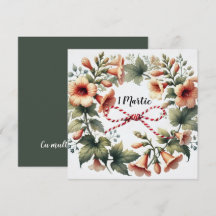 Elegante 1 Martie-Karte mit benutzerdefinierter Ba