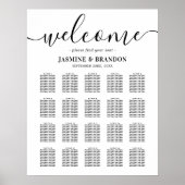Elegante 20 Tabelle Hochzeitstabelle Poster (Vorne)