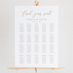 Elegante 20 Tische finden Ihre Sitzkarte Poster