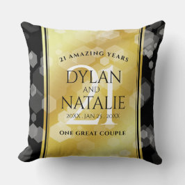 Elegante 21. Geburtstagsfeier der Brass-Hochzeit Kissen