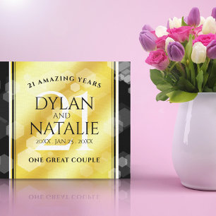 Elegante 21. Geburtstagsfeier der Brass-Hochzeit Leinwanddruck