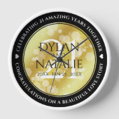 Elegante 21. Geburtstagsfeier der Brass-Hochzeit Uhr (Vorderseite)